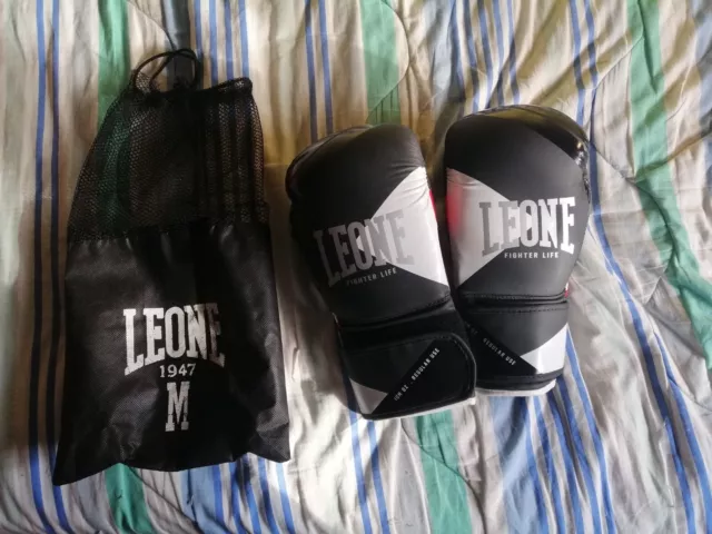 Guantoni da boxe Leone GN307 FIGHTER LIFE Neri 10 once