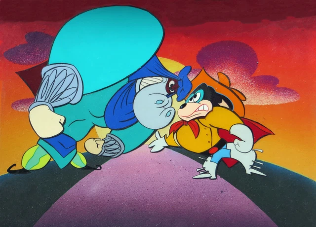 MIGHTY MOUSE: THE NEW ADVENTURES - ORIGINAL RALPH BAKSHI CELS w/ Free Autograph