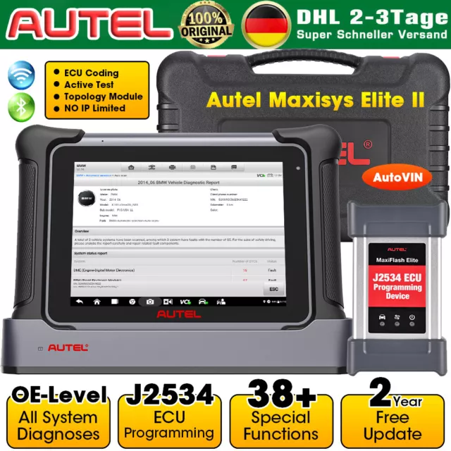 2024 Autel MaxiSys Elite II dispositivo de diagnóstico de automóvil profesional OBD2 escáner ECU codificación IMMO