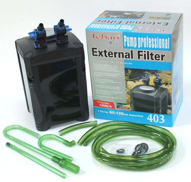 Jebao External Aquarium Fish Tank Filter System - 502/503/402/403 INCLUDES MEDIA