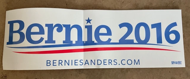 Bernie Sanders - Official 2016 "White" Campaign Bumper Sticker - DNC