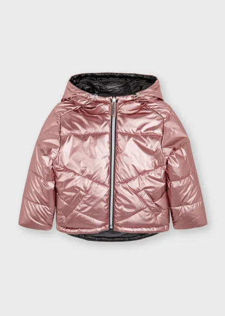 Mayoral Girls EcoFriends Reversible Coat in Light Rose (04-444) Aged 2-9 Yrs