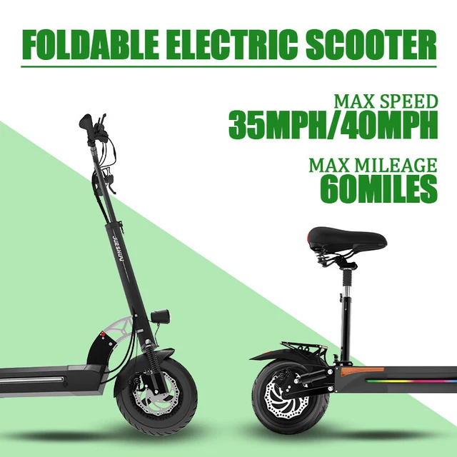 ADULT ELECTRIC SCOOTERS 48V 2400W Dual Motor 40MPH 60miles Range 3speed