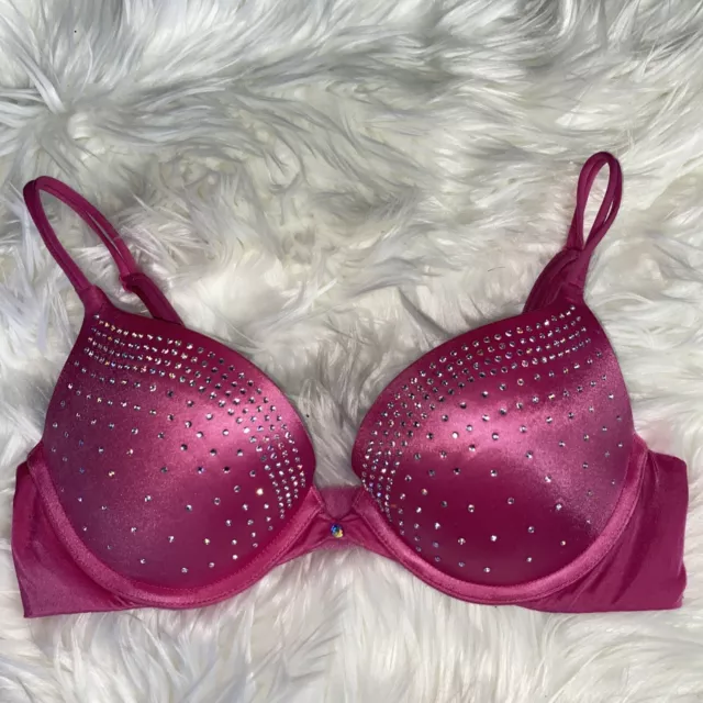 34A 32D OR 32DD VICTORIA'S SECRET VERY SEXY ICE PINK CRYSTAL PUSH