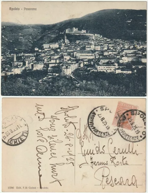 Spoleto - Perugia - Panorama - Viagg. 1925 -56130-