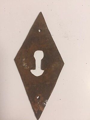 Early Hand-forged Iron Keyhole Cutout Escutcheon ~ HW8