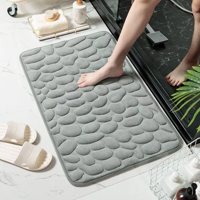 Tapis de sol absorbant antidérapant élégant en mousse à mémoire de forme po