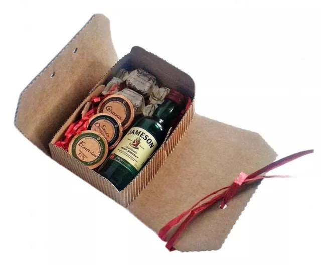 Geschenk Jameson irischer Whiskey 50ml Miniatur + Edelschokolade & Whisky Fudge