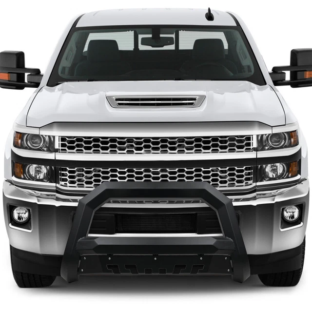 Topline For 2011-2019 Silverado/Sierra 1500 AVT Angular Bull Bar Guard Matte Blk