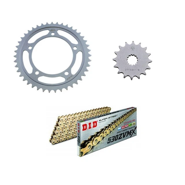 Kit Chaîne RK 532 GSV Pour Kawasaki ZX-10 - 17/45 Dents, 110 Maillons, Acier, Neuf
