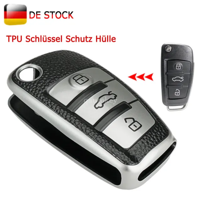 COVER für Audi Autoschlüssel Hülle Schutzhülle Schlüsselhülle für Aud