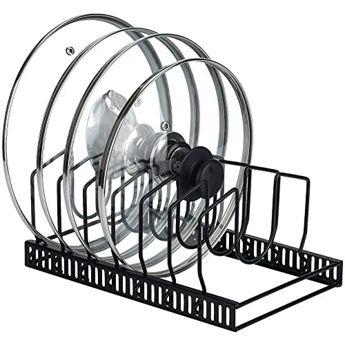 Toplife Porte Couvercle de Pot, Egouttoir en Métal pour Casseroles, Lourd ave...