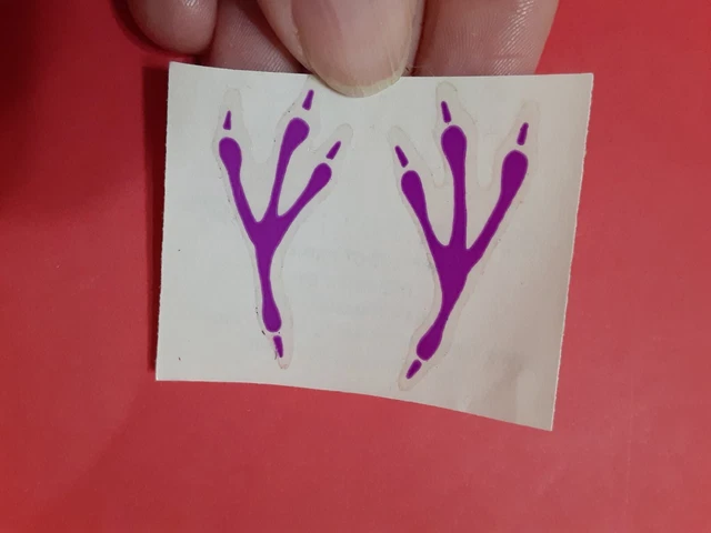 Vintage 80s Mrs Grossman's see thru bird feet sticker module