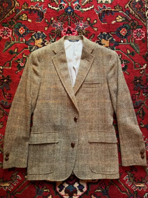 Brooks Brothers Own Make Harris Tweed 38R Herringbone Sport Coat Jacket Mens 38 2