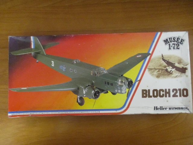 Kit Maquette Avion Heller Bloch 174 échelle 1/72 - Boîte Jaune 1965, Complet, Occasion