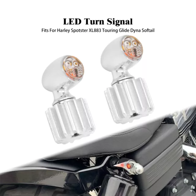 Chrom Motorrad Universal Extrem klein LED Blinker Bremslicht Lauf Lampe 3 in 1