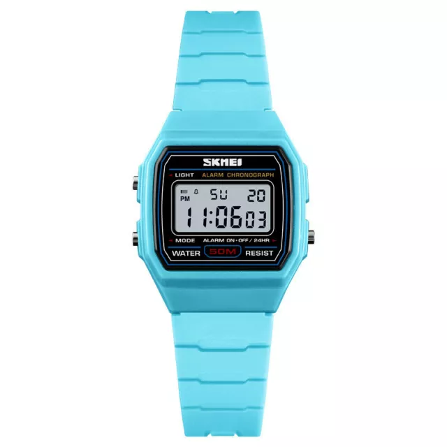 Waterproof Boys Girls Kids Sports Style  Alarm Date Luminous Digital Wristwatch