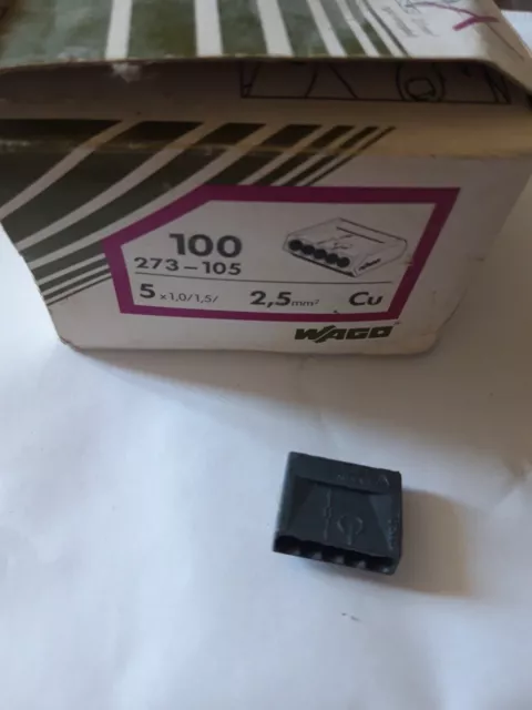 WAGO 273-105  Boîte de 65 bornes de connexion câble rigide 2,5 mm² Maxi