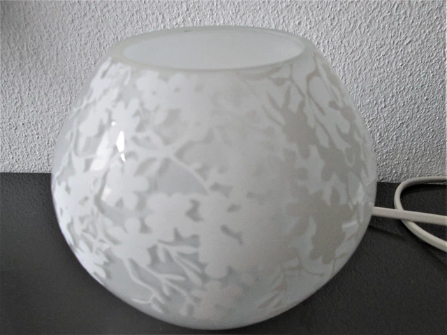 IKEA KNUBBIG TISCHLAMPE Tischleuchte Kugel Glas klein weiß 12 cm m