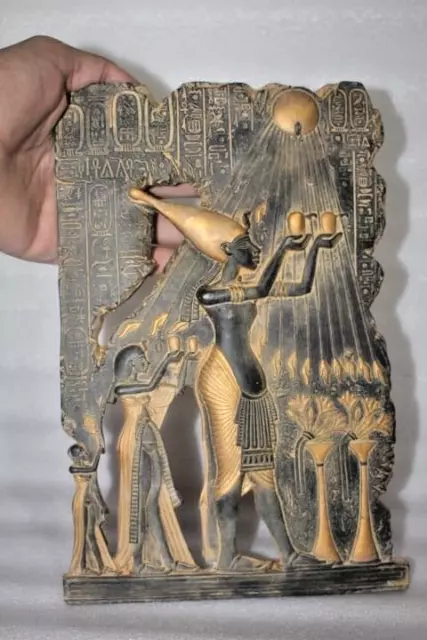 Rare Ancient Egyptian painting of King Akhenaten King of Egypt BC