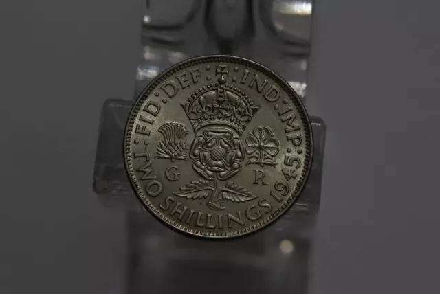 🧭 🇬🇧 Uk Gb Florin 1945 Silver High Grade B63 #Z3475