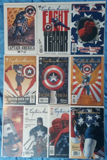 Captain America (2002 4th Series) #1,2,3,4,5,6,7,8,9,10 NM Full Run Lot