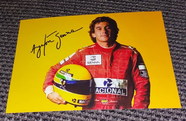 AYRTON SENNA (BRAZIL) #2 FERRARI / McLAREN F1 6x4 SIGNED PHOTOGRAPH