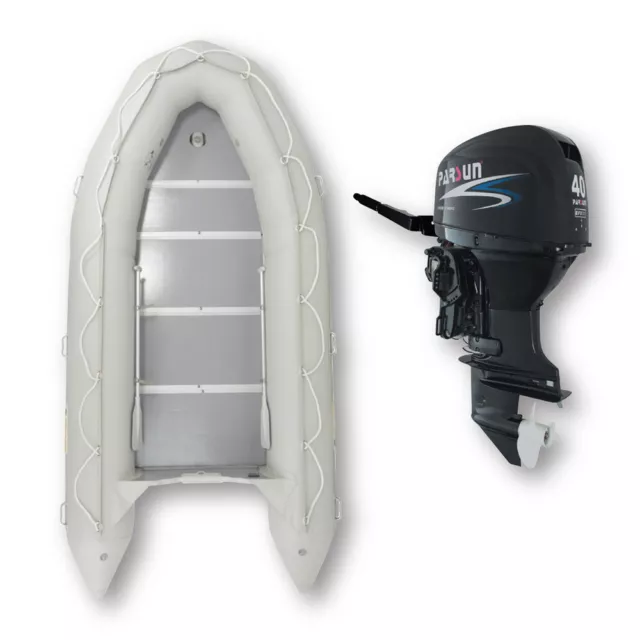 4.3m ISLAND INFLATABLE BOAT + 40HP PARSUN OUTBOARD ✱ UNBEATABLE PACKAGE DEAL ✱