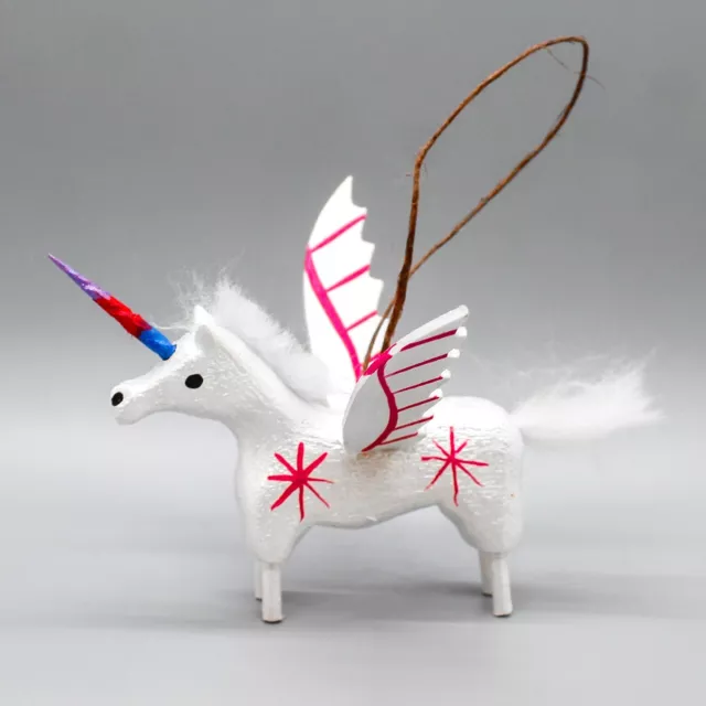 Navajo Folk Art-Flying Unicorn Ornament-Chandler Begaye-Native American