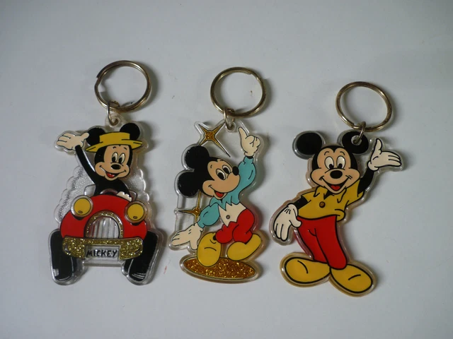 Lot De 3 Porte-clés Mercedes-Benz Avec Jeton Chariot - Métal Chromé, étoile Amovible