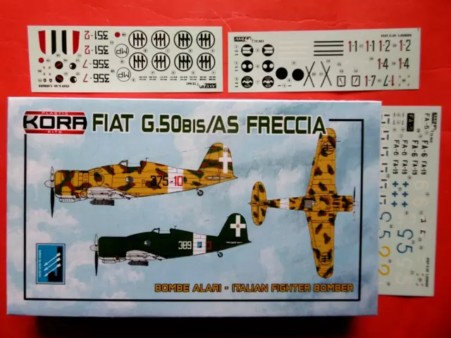 KORA - 1/72: FIAT G.50bis/AS Freccia + 3 x Decals