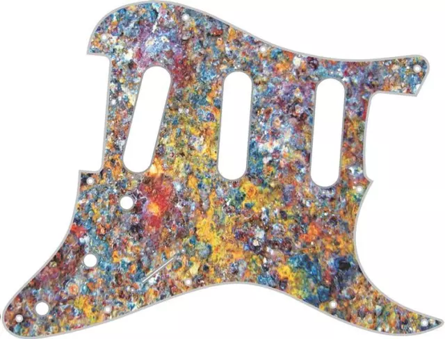 Stratocaster Pickguard Custom Fender SSS 11 Hole Guitar Pick Guard Rusted Metal