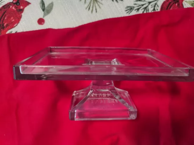 Vintage Clarks Teaberry Gum Clear Glass Stand Store Display