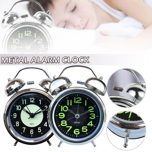 Double Bell Home Super Loud Alarm Clock with Night Light *1 Bedside Decor N0I0