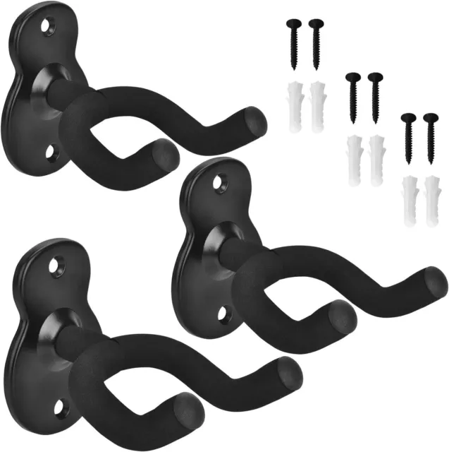 Guitar Hangers Wall Mount Hanger Hook Holder Stand 4 Pack MOREYES