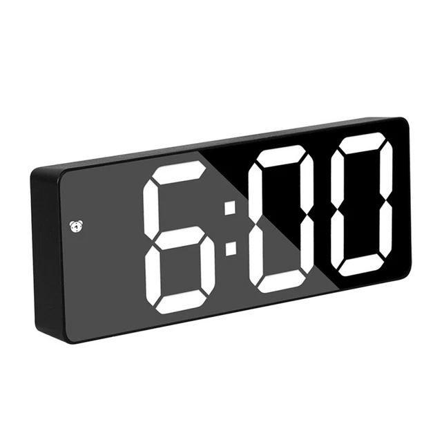 LED Orologio Digitale Specchio Display Snooze Alarm-Temperature Tempo Tavolo