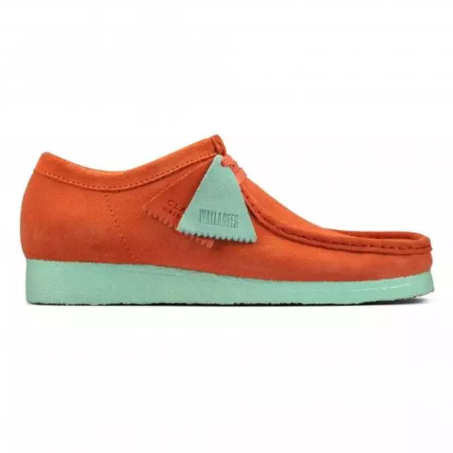 Coral suede wallabee sales
