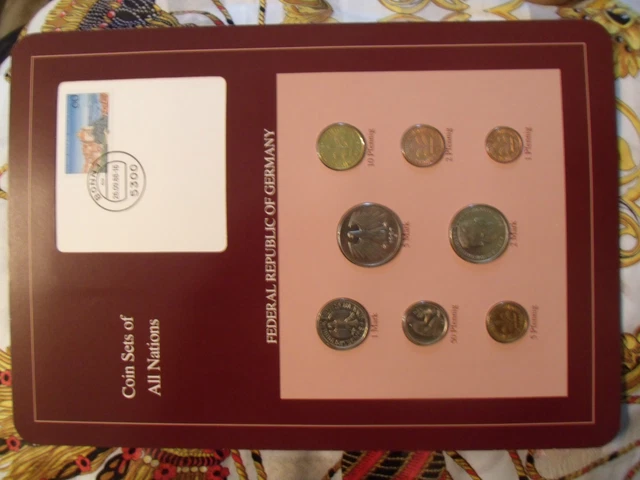 Coin sets of all nations Germany 1986 - 1988 UNC w/card 5 Mark 1987