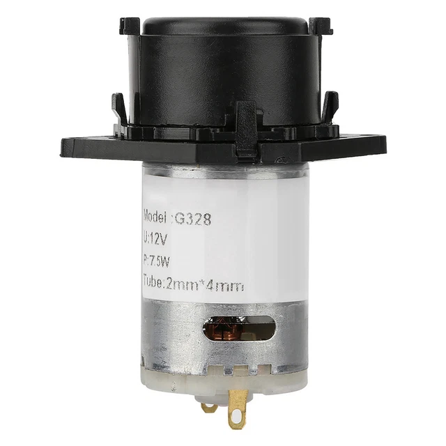 (black 2 * 4)12V DC 2 * 4 Dosing Pump Peristaltic Tube Head Aquarium Lab