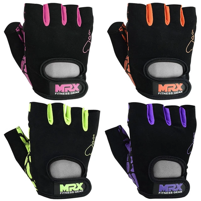 WOMENS MRX Weight Lifting Gloves in (YELLOW) Heart Series