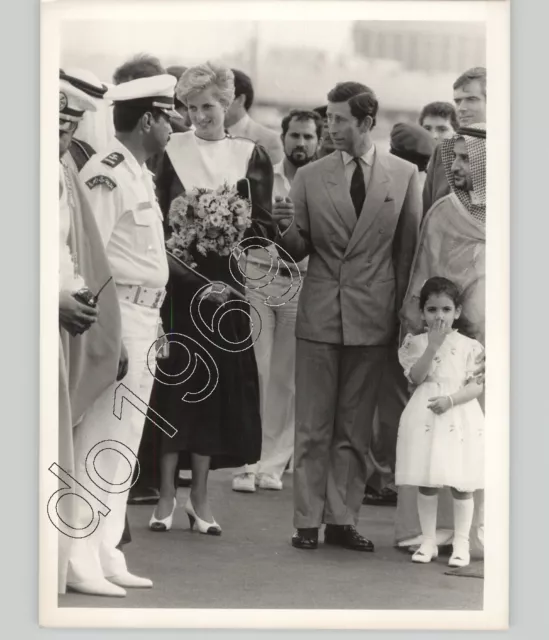 Iconic PRINCESS DIANA & Prince William SAUDI ARABIA Vintage 1986 Press Photo