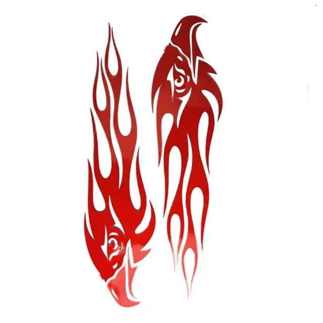 2Xadesivi Auto  Aquila Fiamma Rosso Sticker Riflettenti Di Sicurezza Moto Cooter