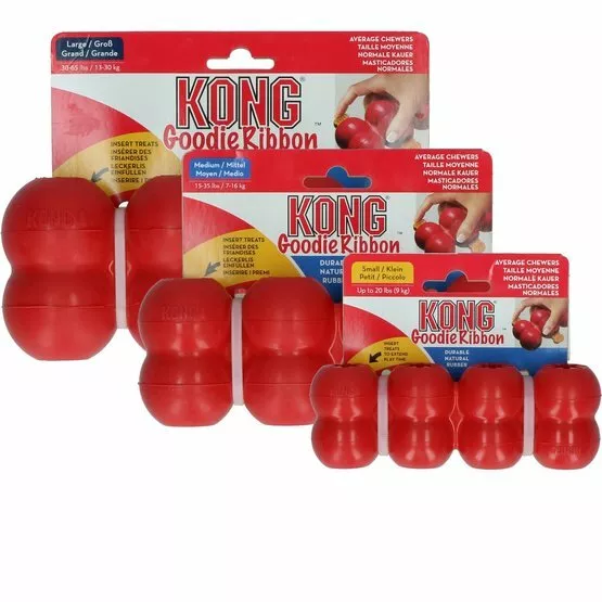 KONG¹Classic Goodie Ribbon os chien jouet friandises divertissement caoutchouc