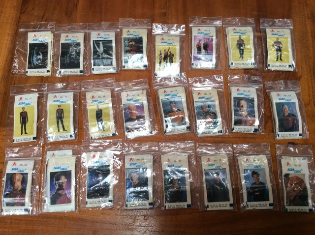 STAR TREK Stickers x 24 Next Generation Made in Germany by FLEER 1980 rare items