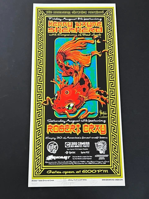Kenny Wayne Shepherd Robert Cray Jeff Wood Signed AOMR Original Concert Poster