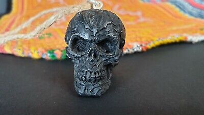 Old Tibetan Cast Skull Pendant on Cord …beautiful collection & accent piece