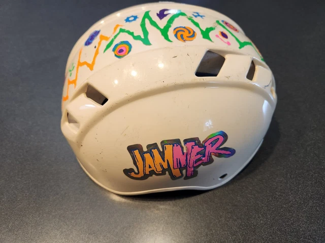 VINTAGE RETRO 90S BSI Bell Jammer White Skateboard BMX Helmet Neon $6.99 -  PicClick