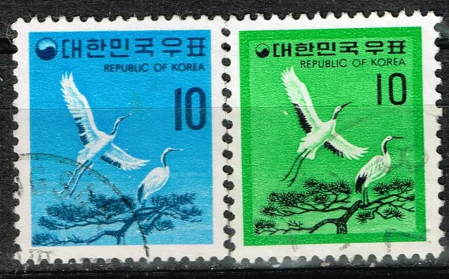 Korea Fauna Birds Cranes stamps 1965