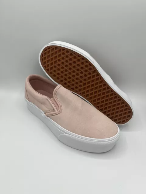 Men Women Vans Classic Slip On Mono Embroidery Rose Smoke Sneaker