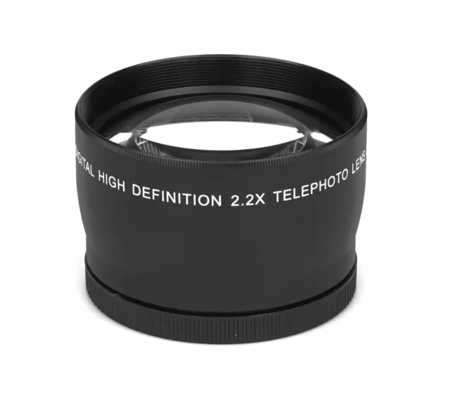 2.2x - 58mm HD Tele Ancillary Lens Real Glass Brands Look Resolution Lens